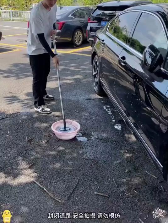 吸水性好 不掉毛不伤车漆的洗车拖把,洗得干净还省时#洗车拖把#