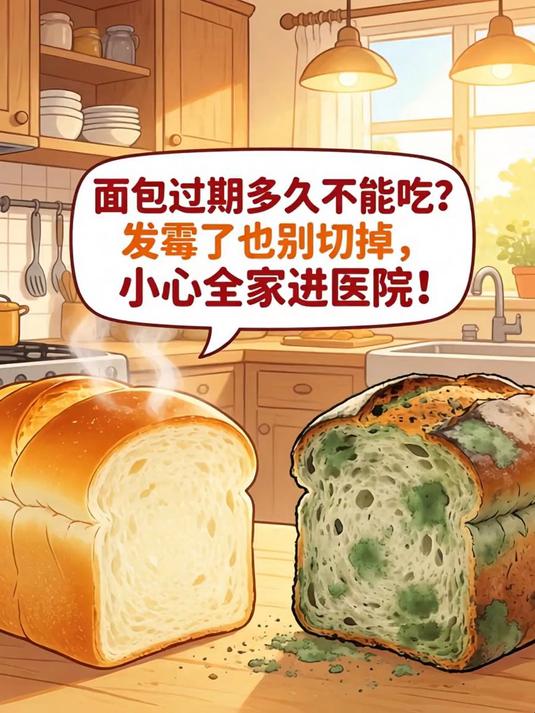 面包过期多久不能吃？发霉了也别切掉，小心全家进医院！
