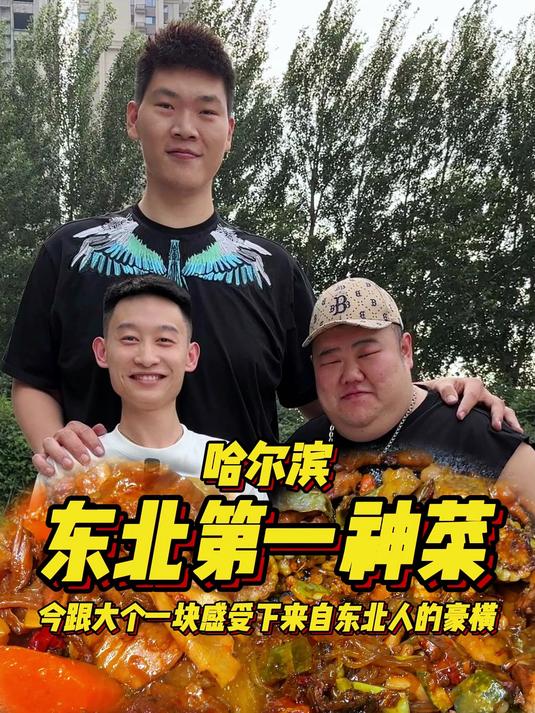 2米3的大个兄弟到底吃什么长这么高的,今和他一起去盘东北第一神菜,看看老板什么反应~ #地