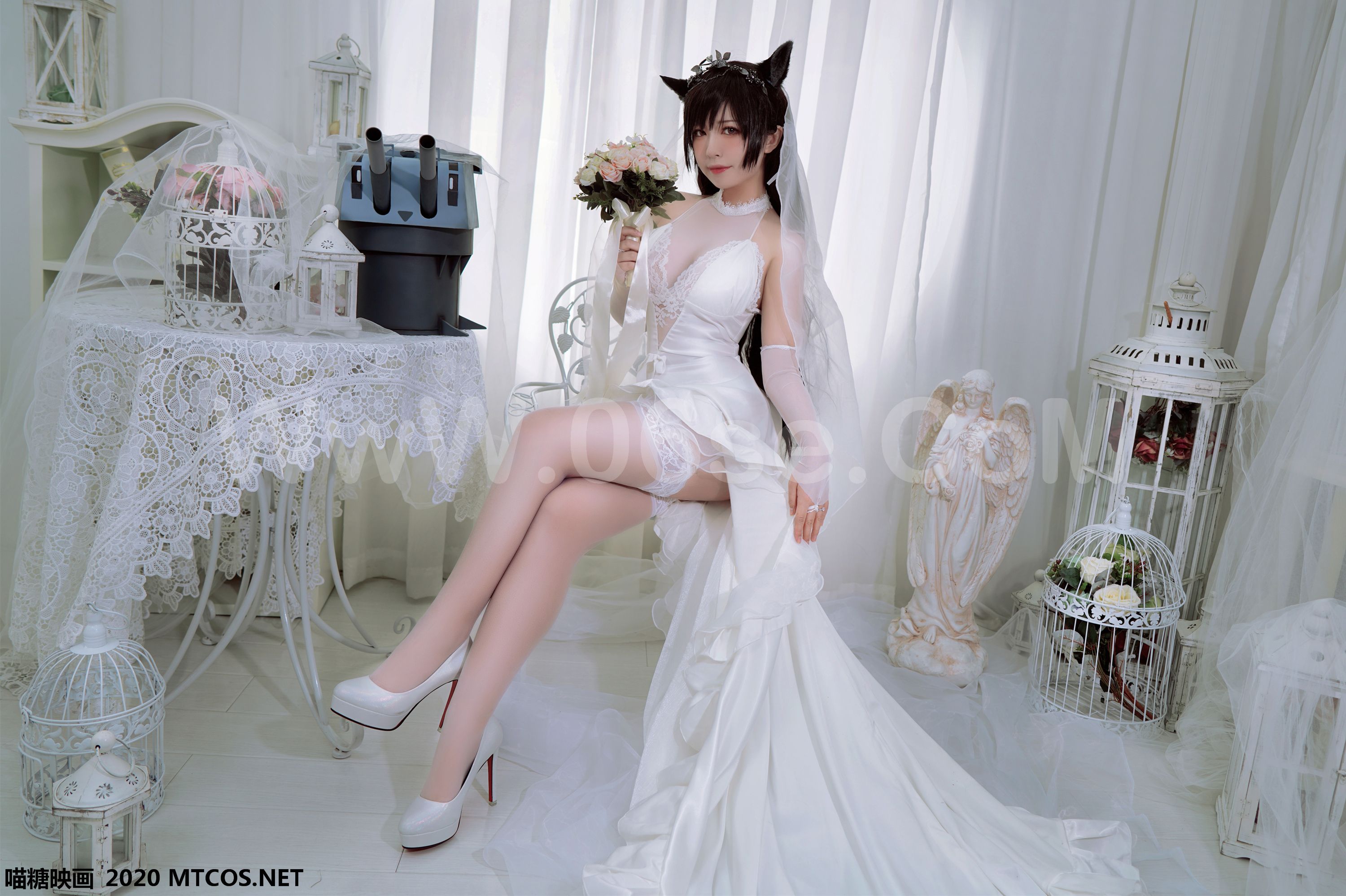 图片[21]-[MTCos] 喵糖映画 Vol.115 半半子 婚纱爱宕-六色网