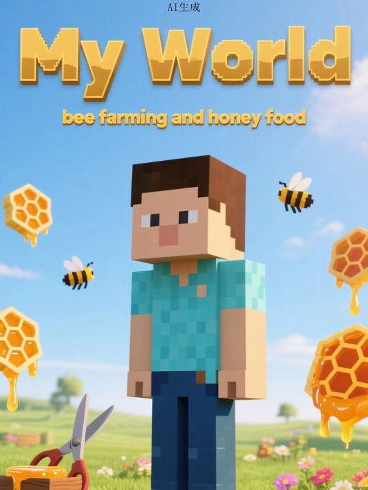 #游戏寒假爆肝季第一期#我的世界养蜂技巧 制作蜂蜜蛋糕饼干 实用游戏美食