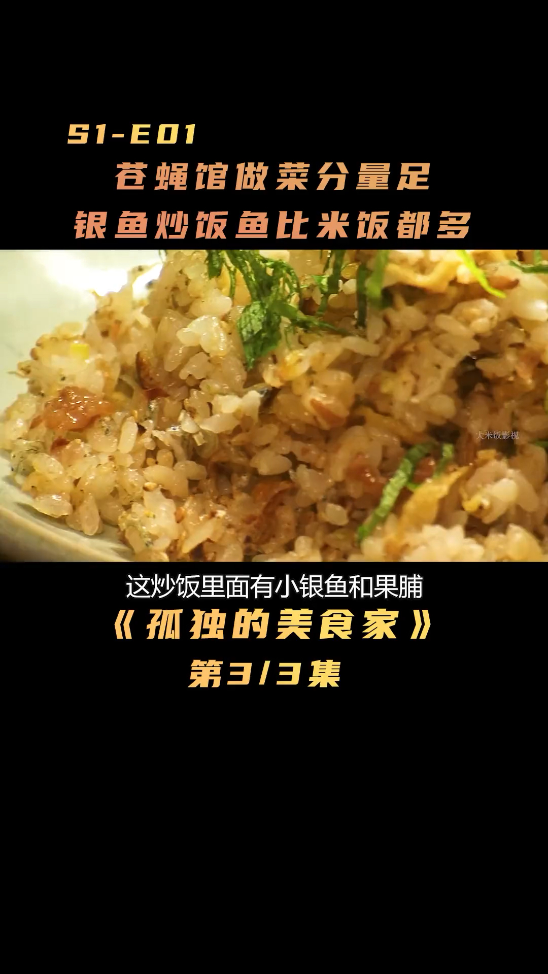 苍蝇馆做菜分量足,银鱼炒饭鱼比米饭都多