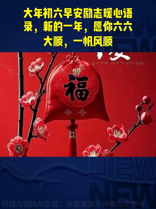 大年初六早安励志暖心语录，新的一年，愿你六六大顺，一帆风顺