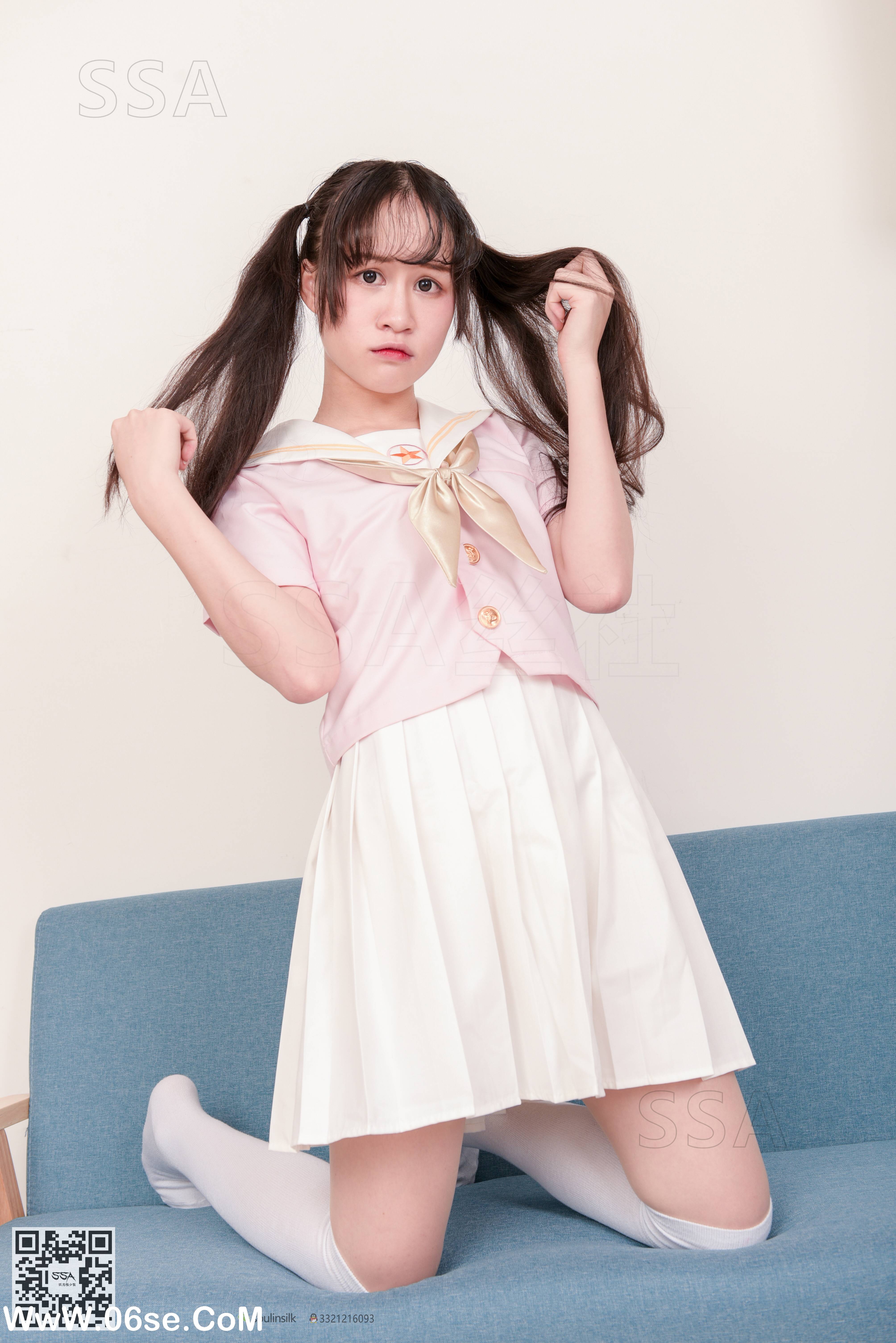 图片[52]-[SSA丝社] NO.144 丹丹 粉色JK制服的穿搭示范[195P2.56G]-六色网