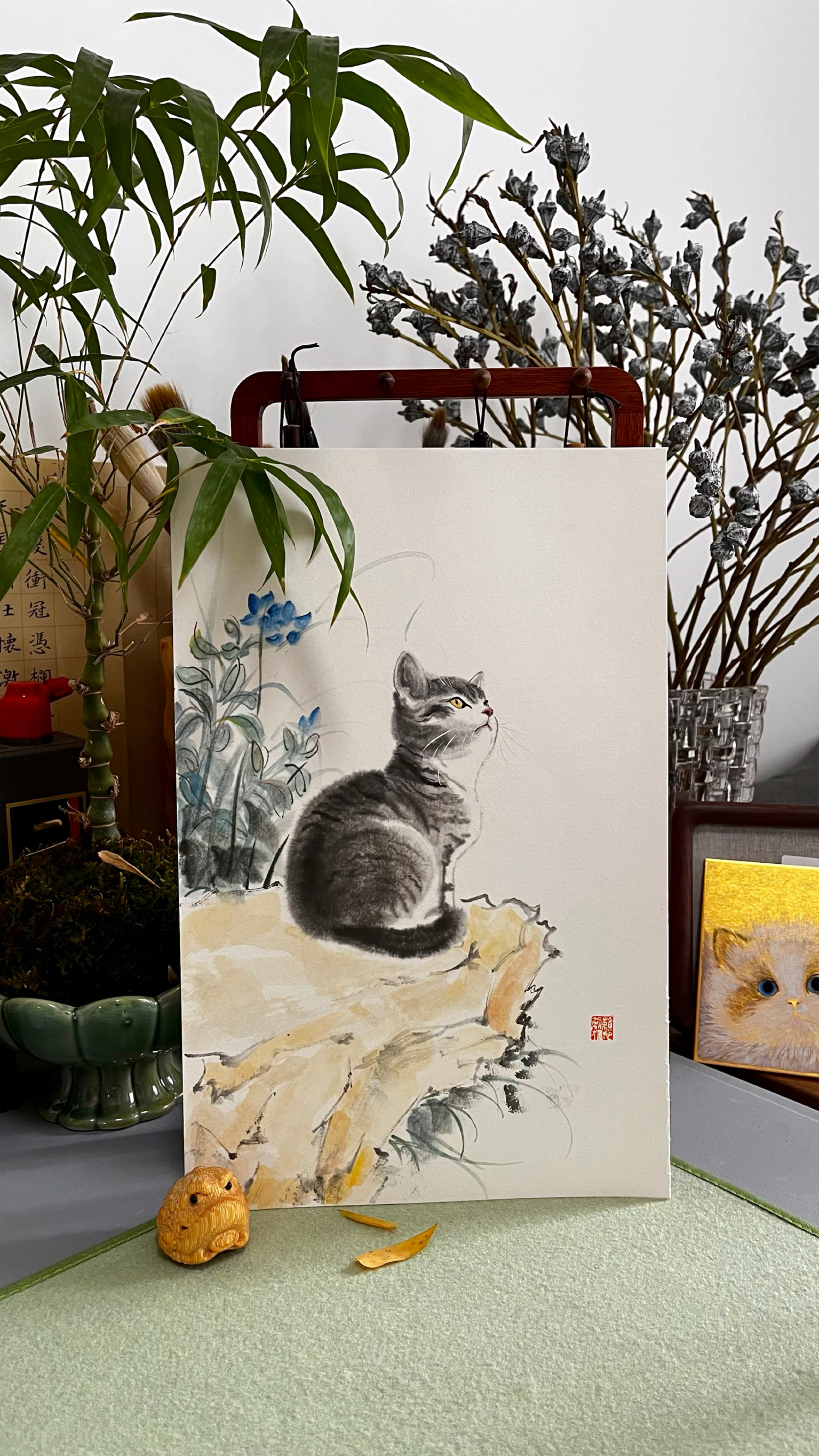 谁家有可爱的小猫咪发出来看看 国画猫咪的画法