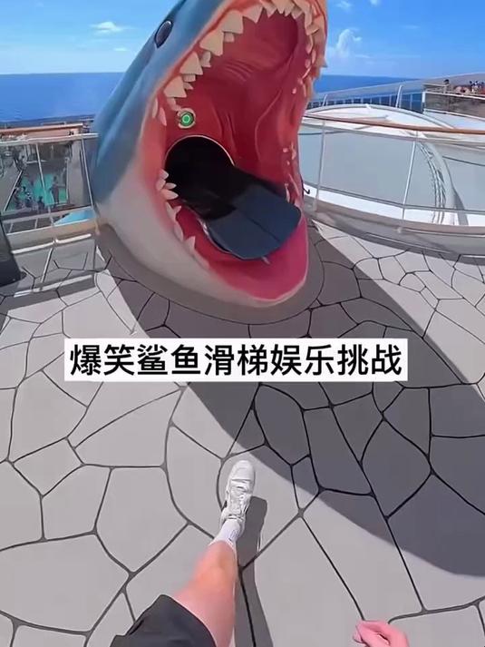 搞笑鲨鱼滑梯挑战
