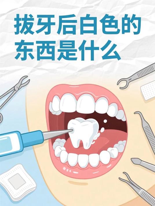 拔牙后白色的东西是什么
