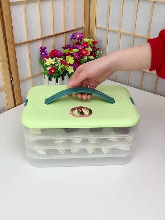 有了这款分层饺子盒,再也不怕饺子粘到一起了,还节约空间!