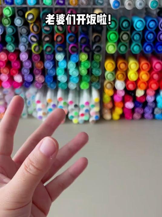 嗷嗷嗷嗷今天的便当满满的手工diy简笔画解压强迫症治愈系丙烯