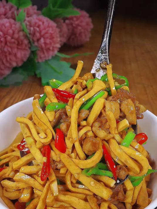 简单又好吃的千叶豆腐炒肉