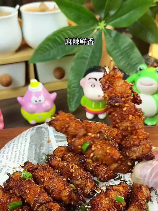 在家烤串自由封神！空气炸锅做的，比烧烤店还香