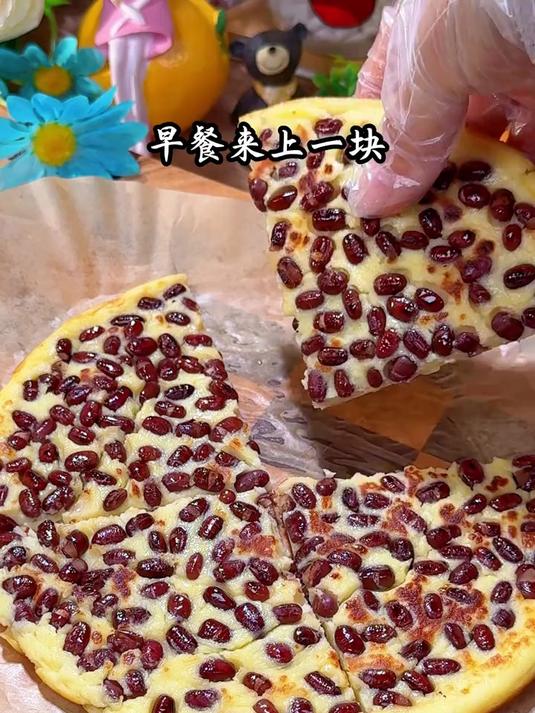 超好吃的低卡山药红豆饼
