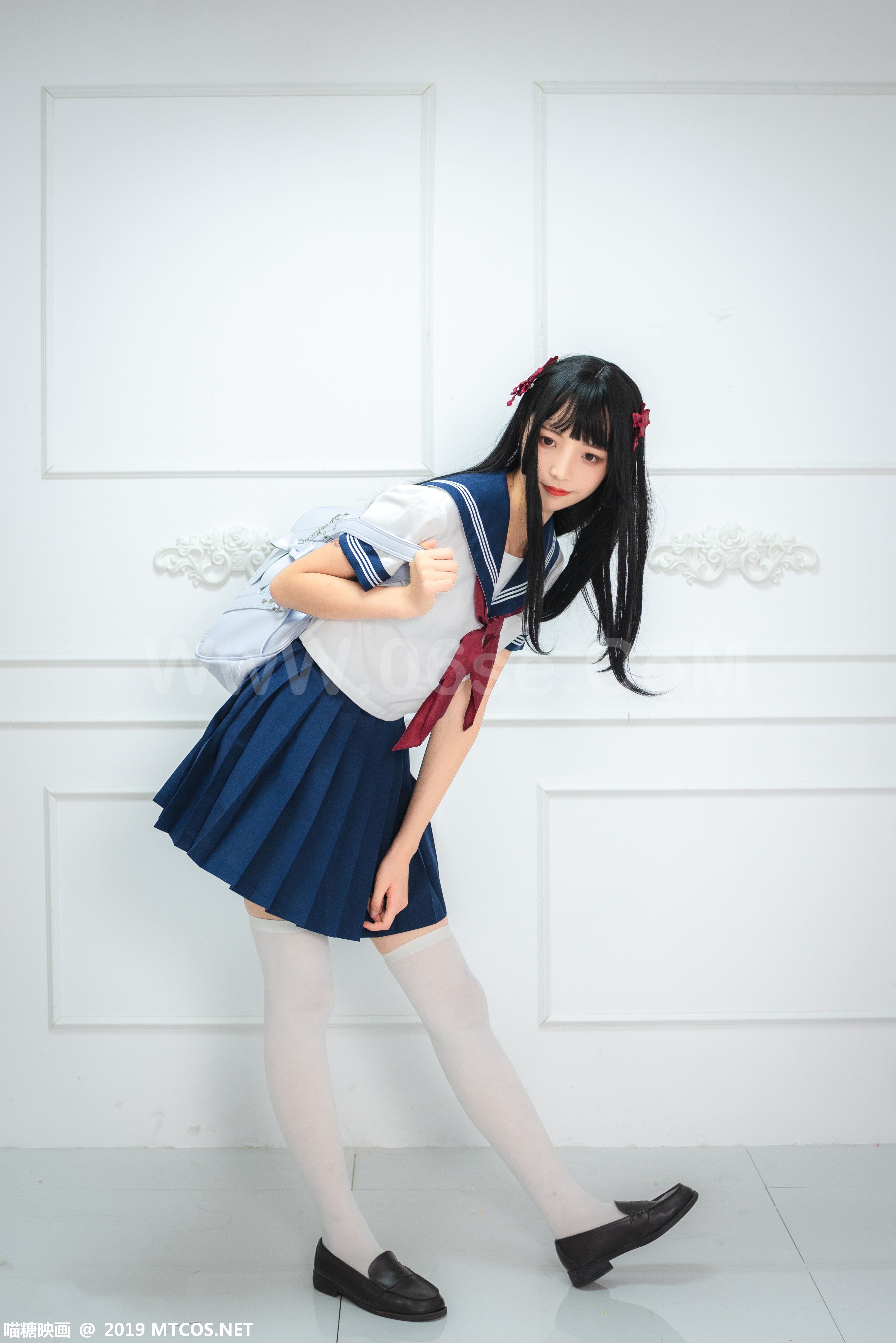 图片[23]-[MTCos] 喵糖映画 Vol.012 蓝白水手服-六色网