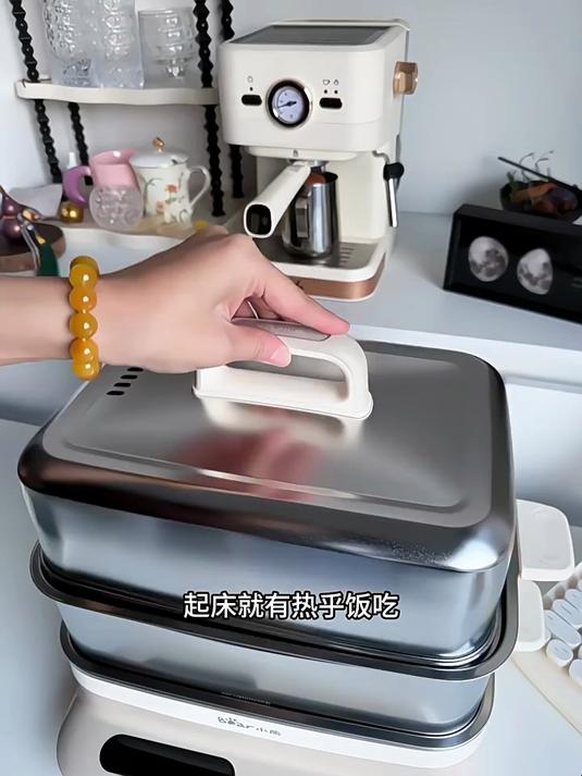 小熊全钢电蒸锅多功能家用三层蒸烤箱全自动蒸汽锅不锈钢早餐机