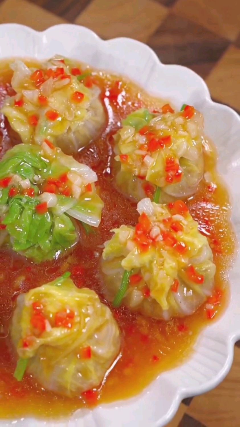 白菜蒸肉圆好看又好吃