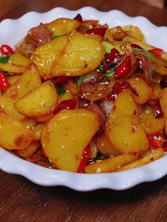 干锅土豆片味道不一般