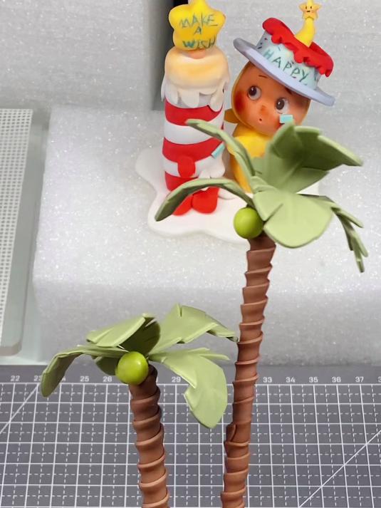 夏季蛋糕小装饰|椰子树翻糖教程