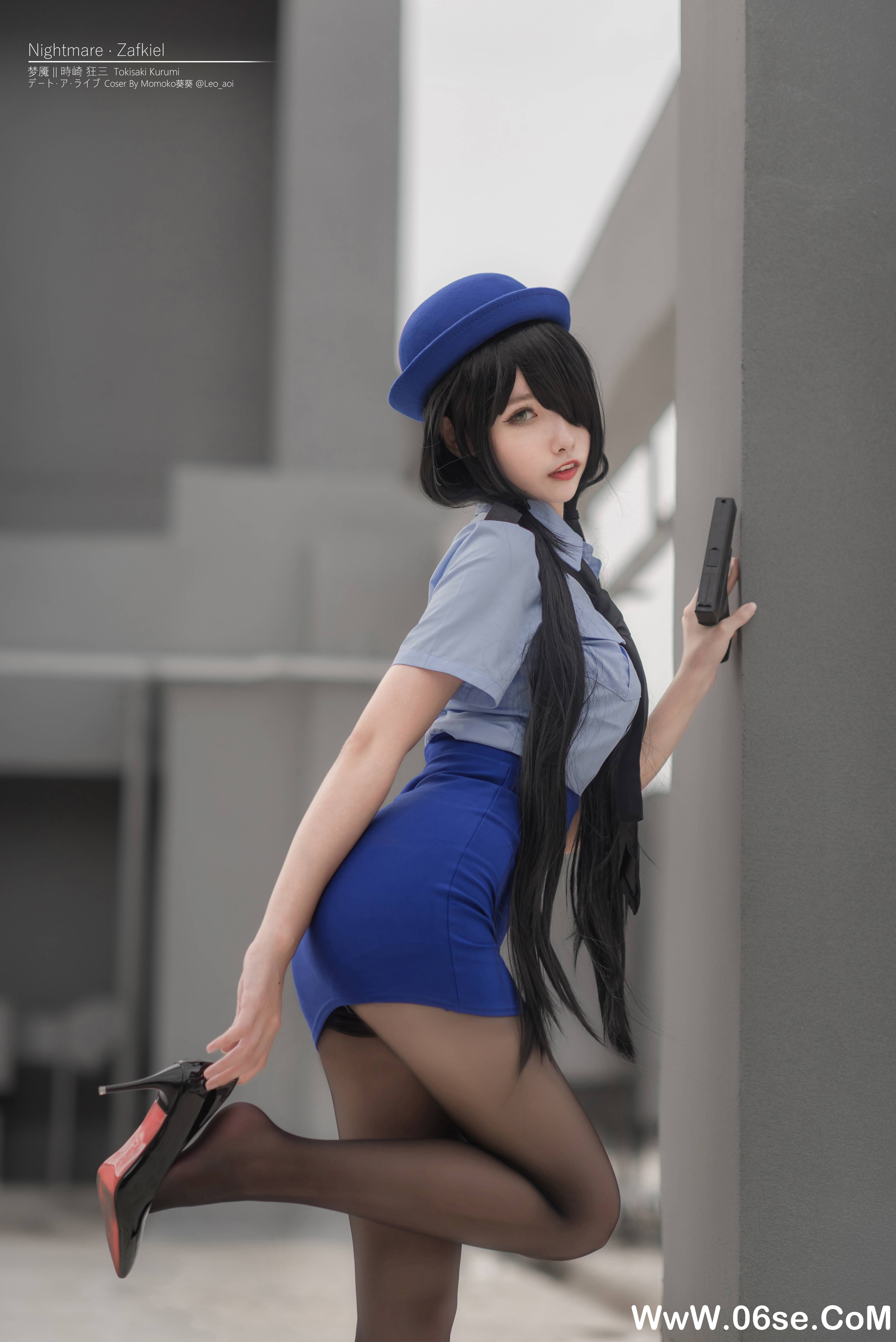 图片[11]-Momoko葵葵 NO.032 — 狂三 女警[20P156M]-六色网