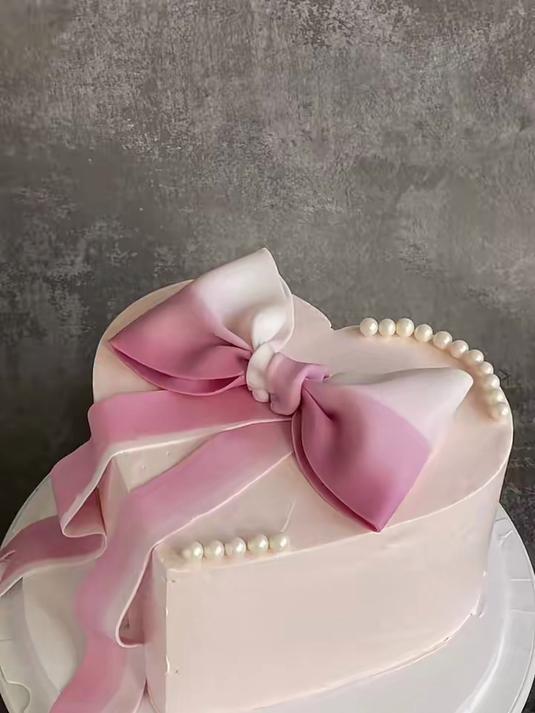 是仙女蛋糕没错了｜樱花粉渐变蝴蝶结教程
