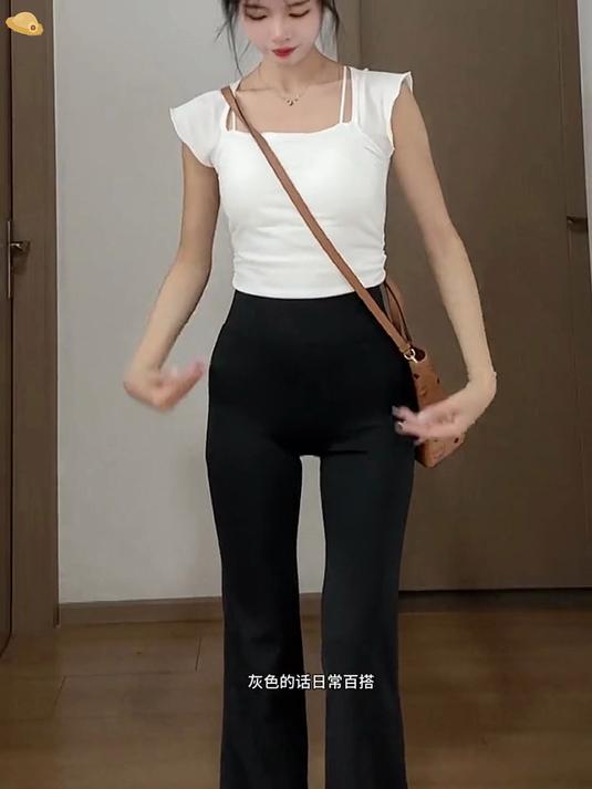 健身党刚需的鲨鱼裤!微喇设计显腿细,冰丝面料运动超透气
