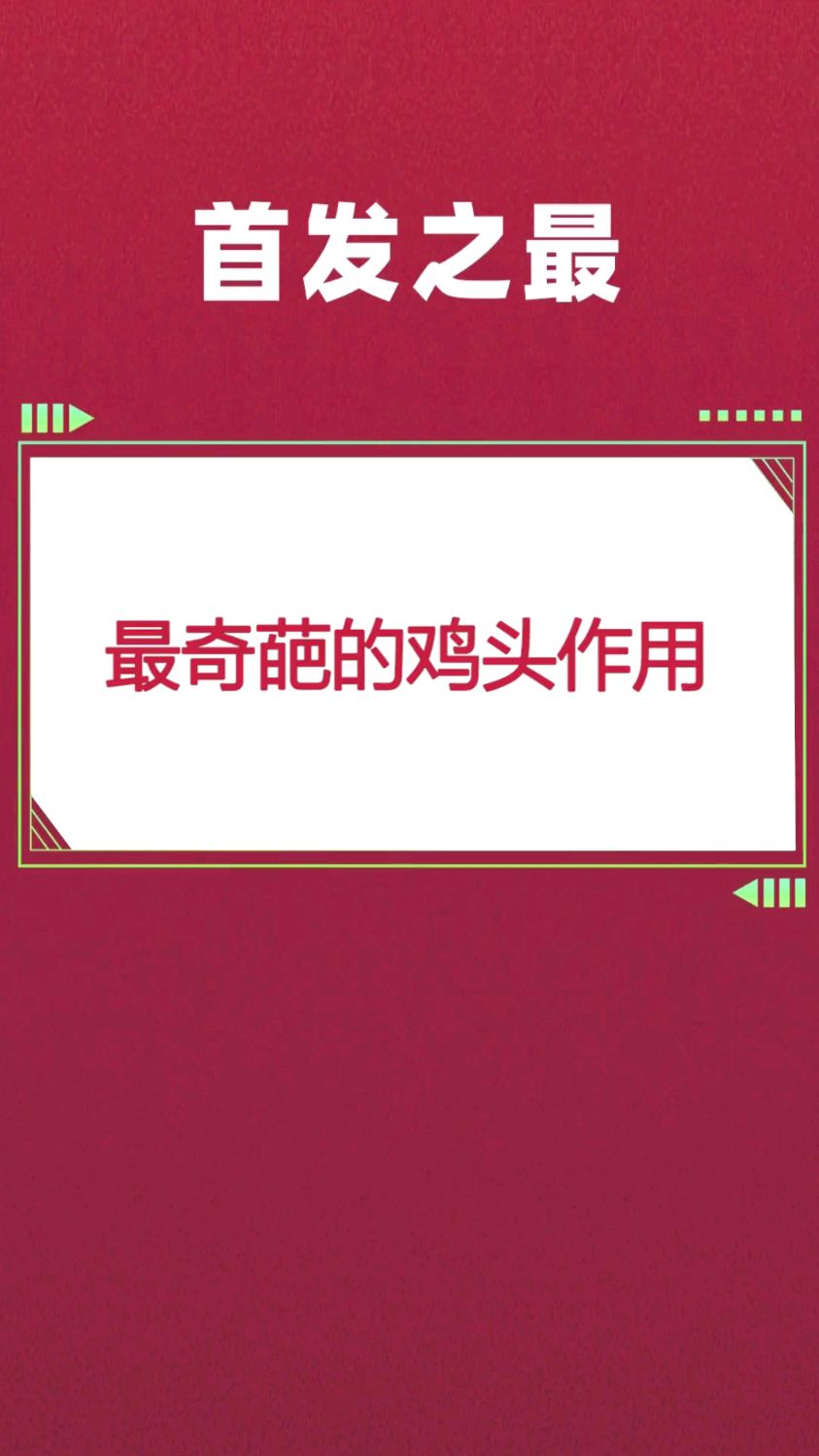 世界上最奇葩的稳定器@鸡头的另外作用,竟然还能当做稳定器#涨知识#奇闻趣事