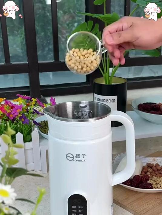 豆浆机一键现磨浓浆,细腻无渣,早餐营养速享超省心!