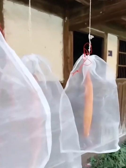 又到了做腊鱼腊肉香肠的时候,有这个挂肉防虫网袋,再也不怕苍蝇