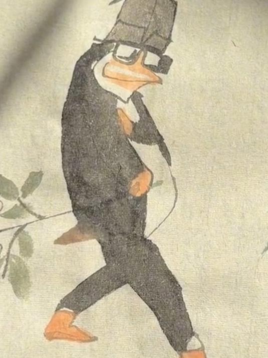 当国画老师遇上“高雅人士企鹅”,老师虽然不理解但尊重