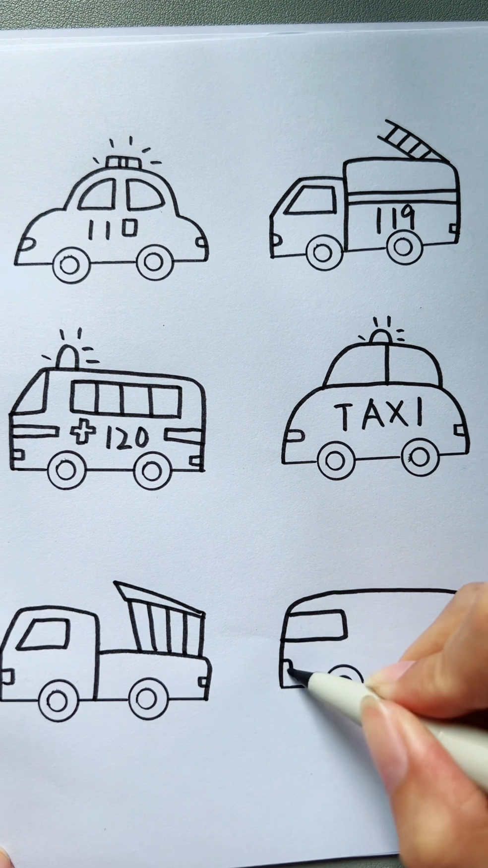 简笔画各种车