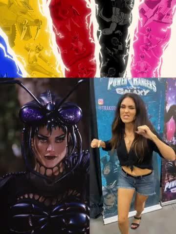 若干年后Power Ranger历代女战士与反派超酷炫转场