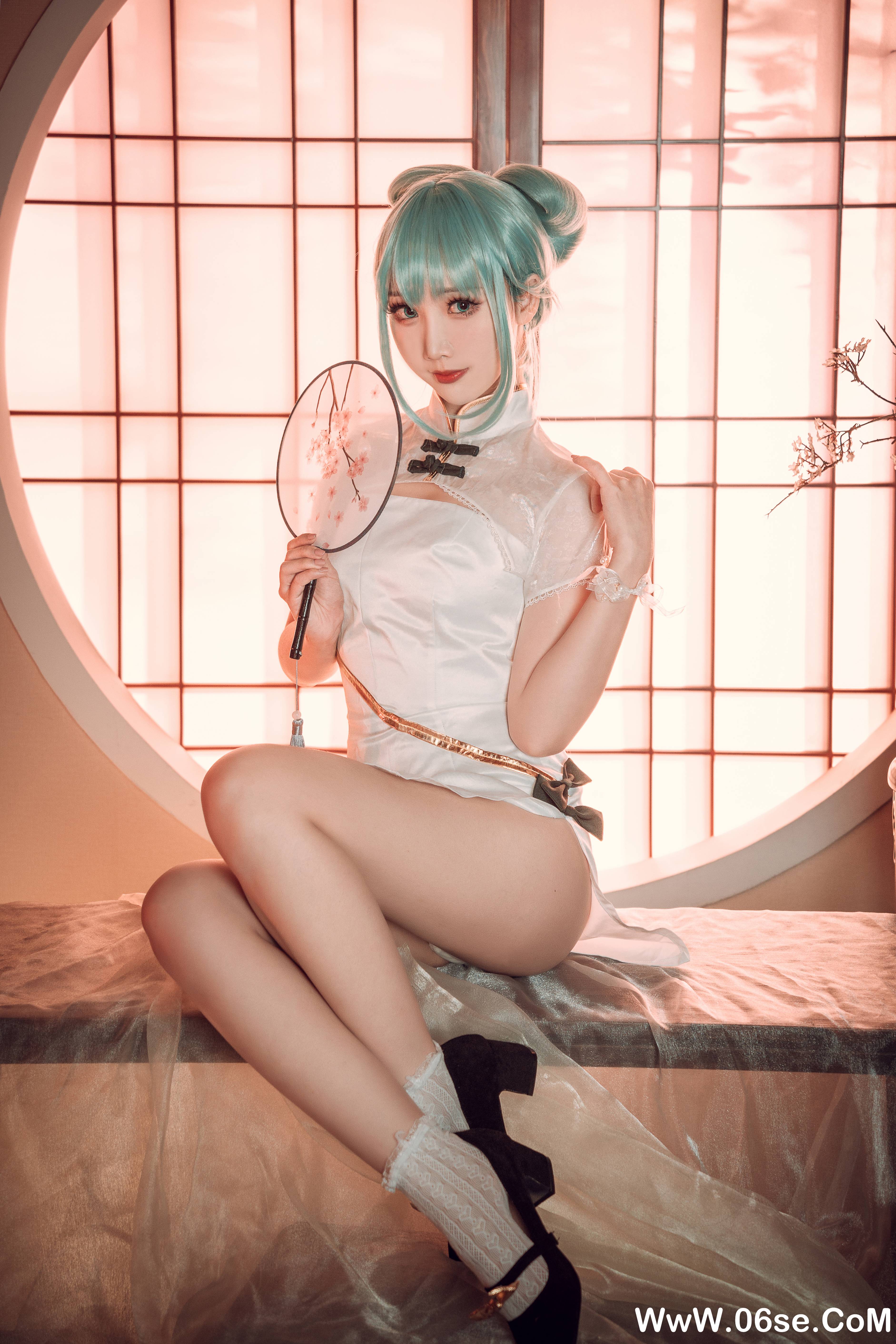 图片[20]-Coser面饼仙儿 NO.097– 初音旗袍[28P514M]-六色网