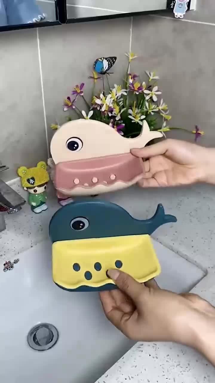 买一送一卡通小鲸鱼肥皂盒……