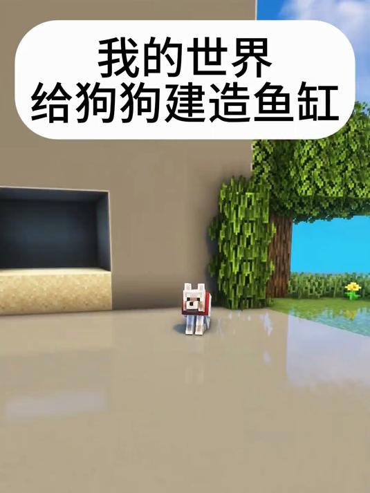 我的世界给狗狗建造鱼缸