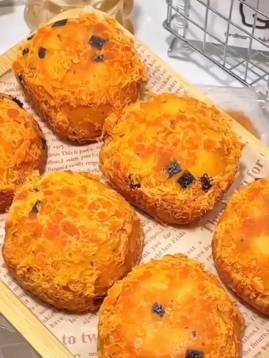 解馋美味!爆浆肉松小贝蛋糕,早餐、办公室零食、下午茶好选择