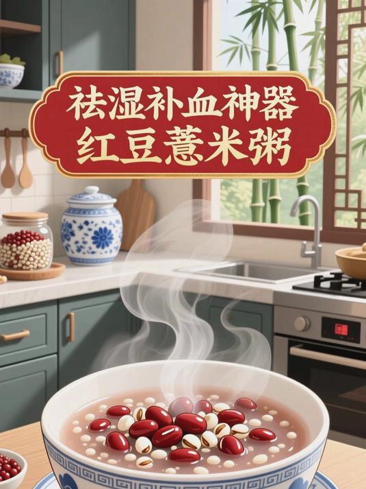 湿气重吃红豆薏米粥，祛湿补血双功效