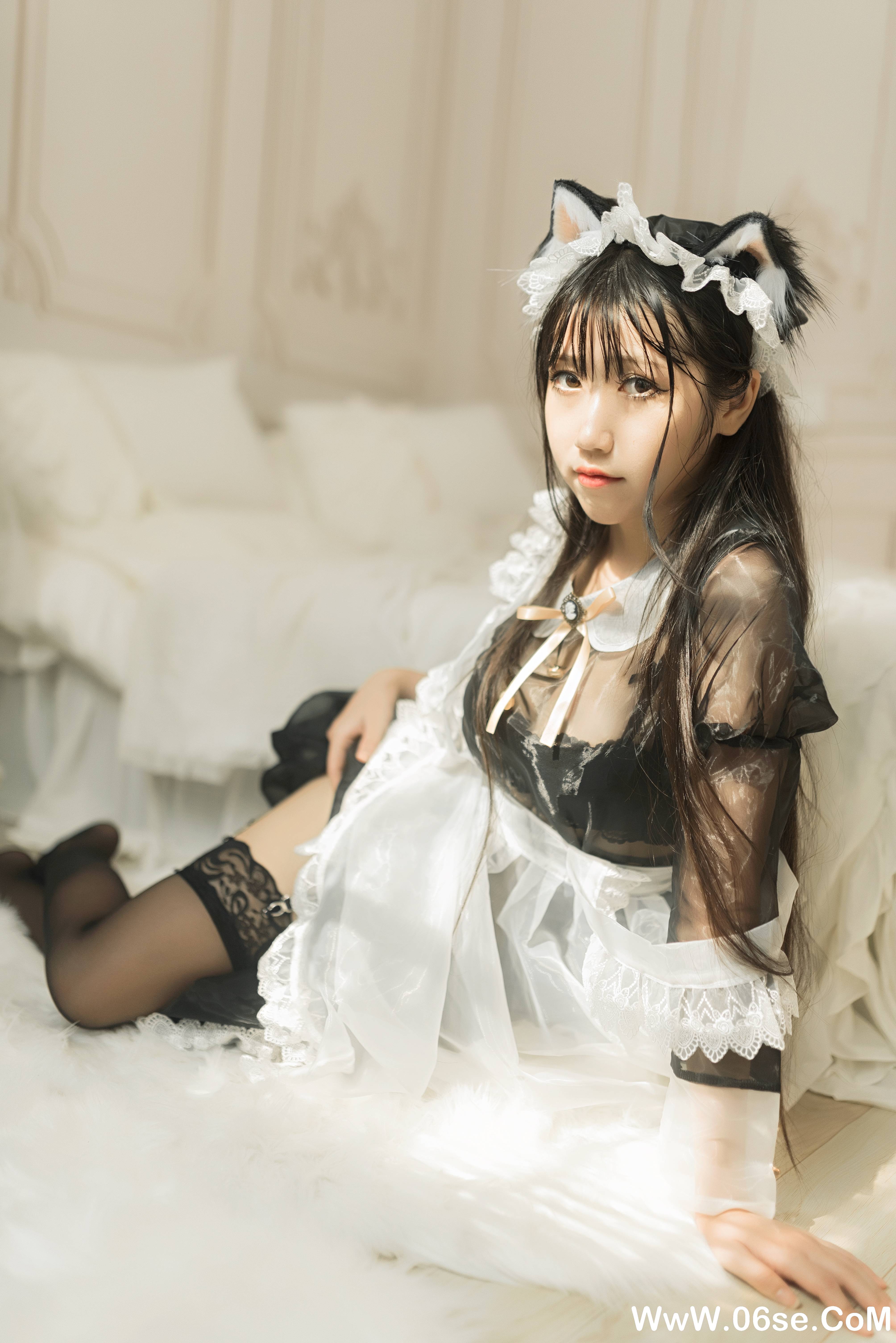 图片[41]-不呆猫 NO.013 — 透明黑丝女仆[50P648M]-六色网