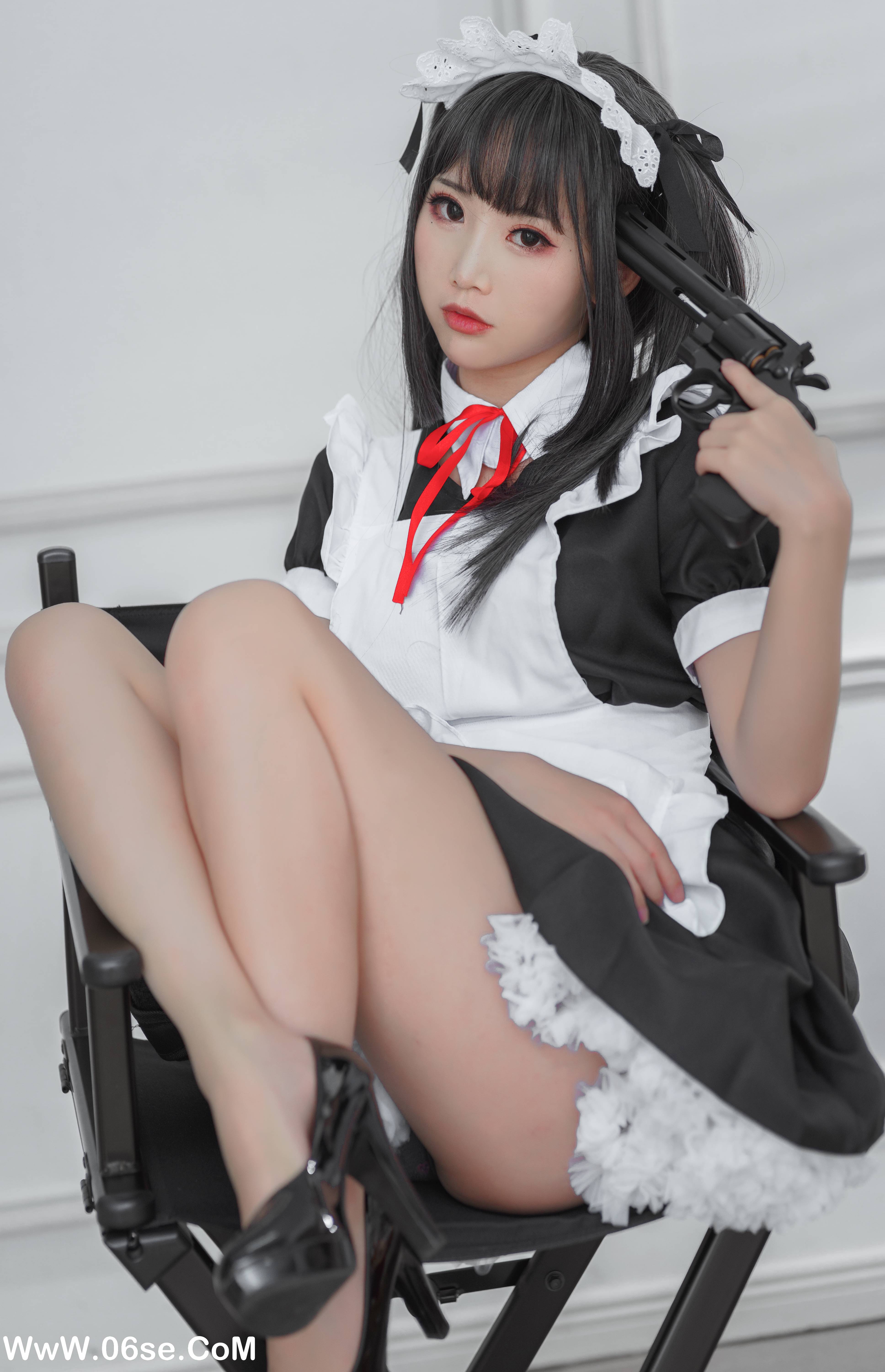图片[9]-Coser面饼仙儿 NO.037 – 左轮女仆[15P124M]-六色网