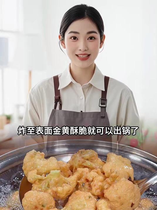 焦香炸花菜！比肉还香的素菜新吃法