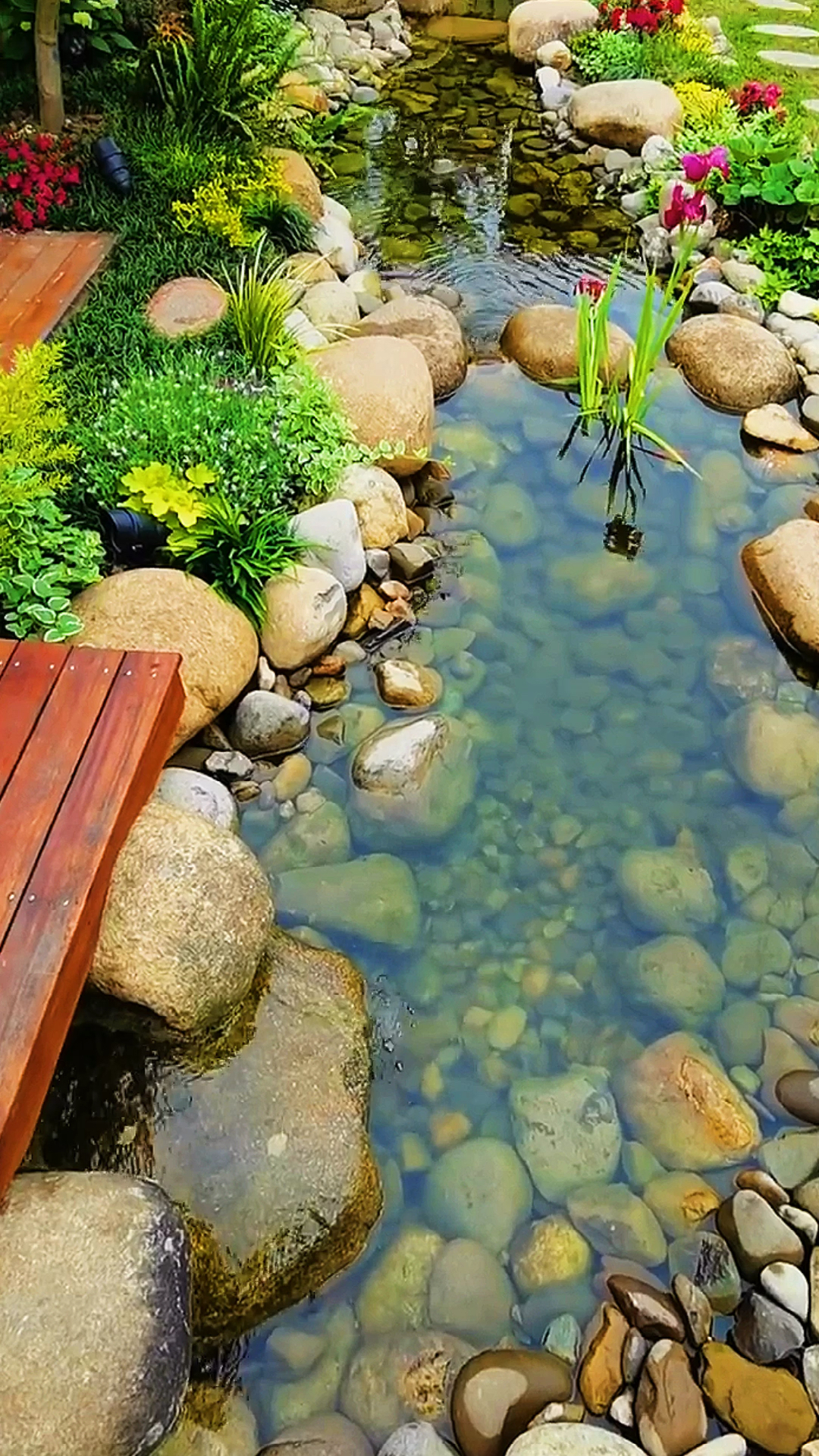 溪流鱼池仿自然小溪流水