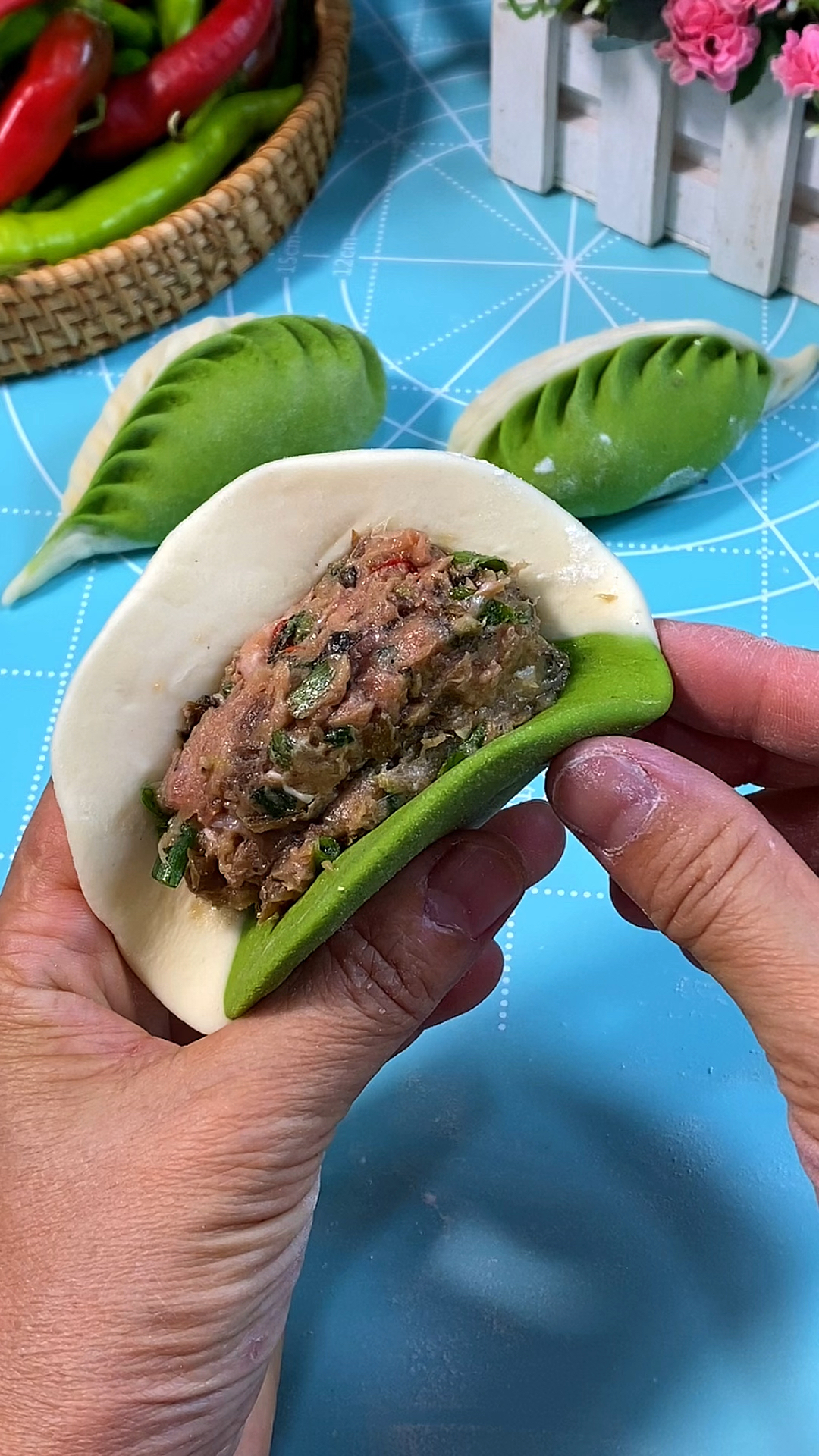 麦穗包子柳叶饺子的,慢动作手法教程