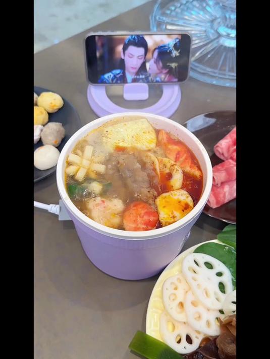 迷你高颜值泡面锅学生宿舍煮泡面家用多功能不粘小型电煮锅