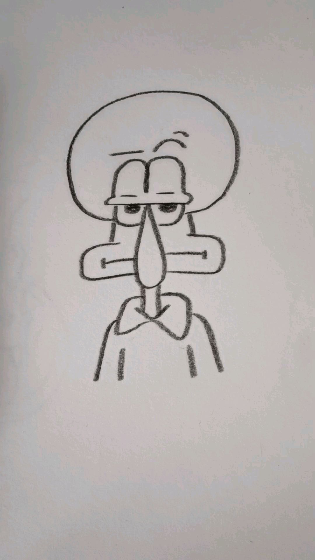 手绘章鱼哥,坚持画画打卡第五天。