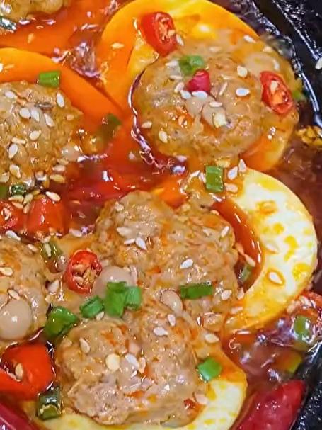 石锅菜,6种口味,麻辣石锅鸡蛋酿肉,连吃3碗饭