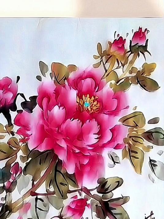 国画牡丹花手绘画法