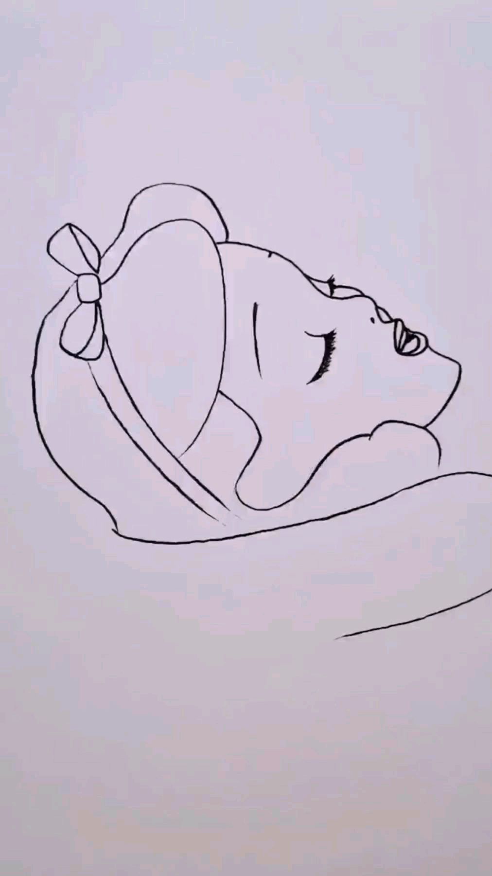 简笔画:画一个女人头