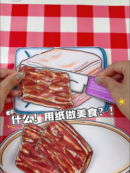 自制手账手绘，软萌白菜美食画风太好看