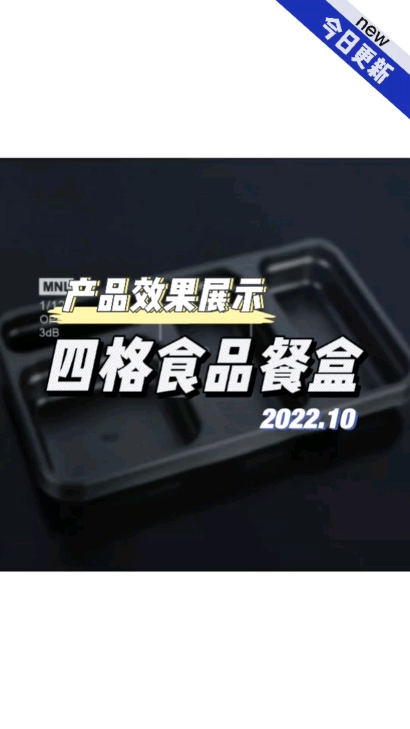 厂家开模订做四格食品餐盒 长方形一次性包装盒 餐盒塑料包装盒