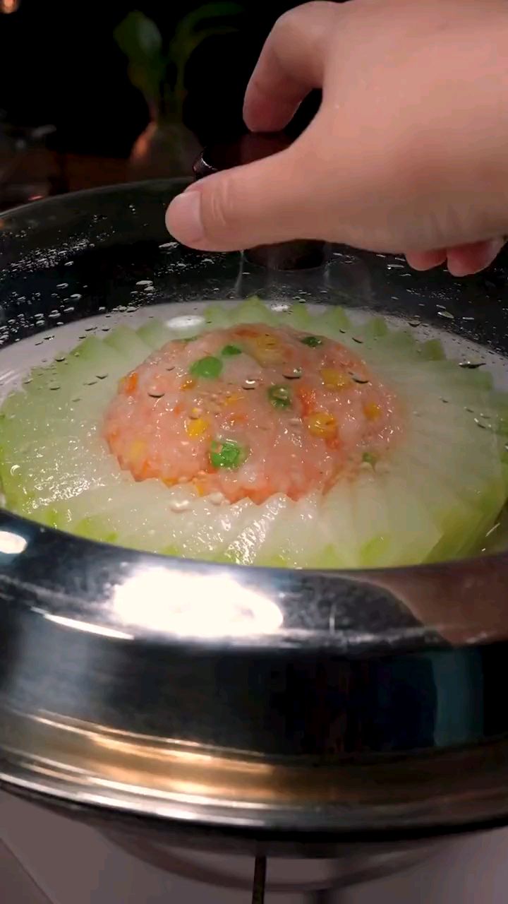 冬瓜虾滑,清爽可口