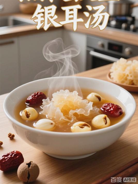 教你一款，专门应对熬夜提神的银耳莲子汤，记得收藏哦