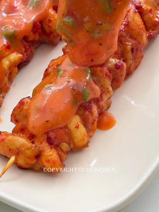 我真的太爱这个泰式鸡肉串了甜辣过瘾